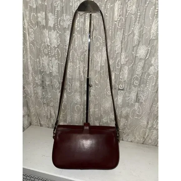 Dooney & Bourke Burgundy Crossbody Saddle Bag - Picture 3 of 9